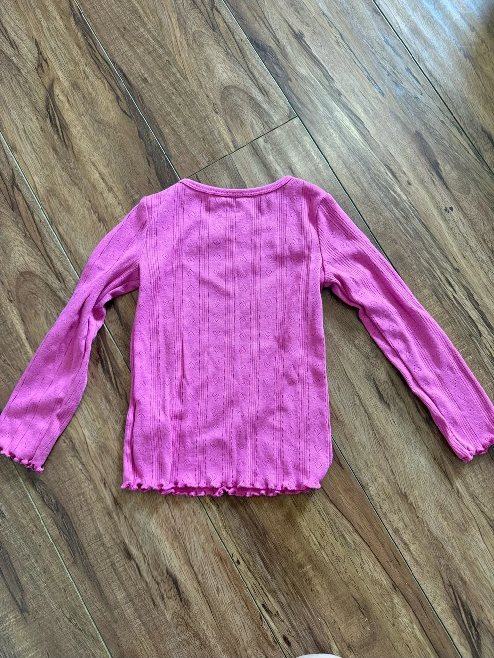 Carters Girls' Ribbed Long-Sleeve Top - Pink and Light Blue